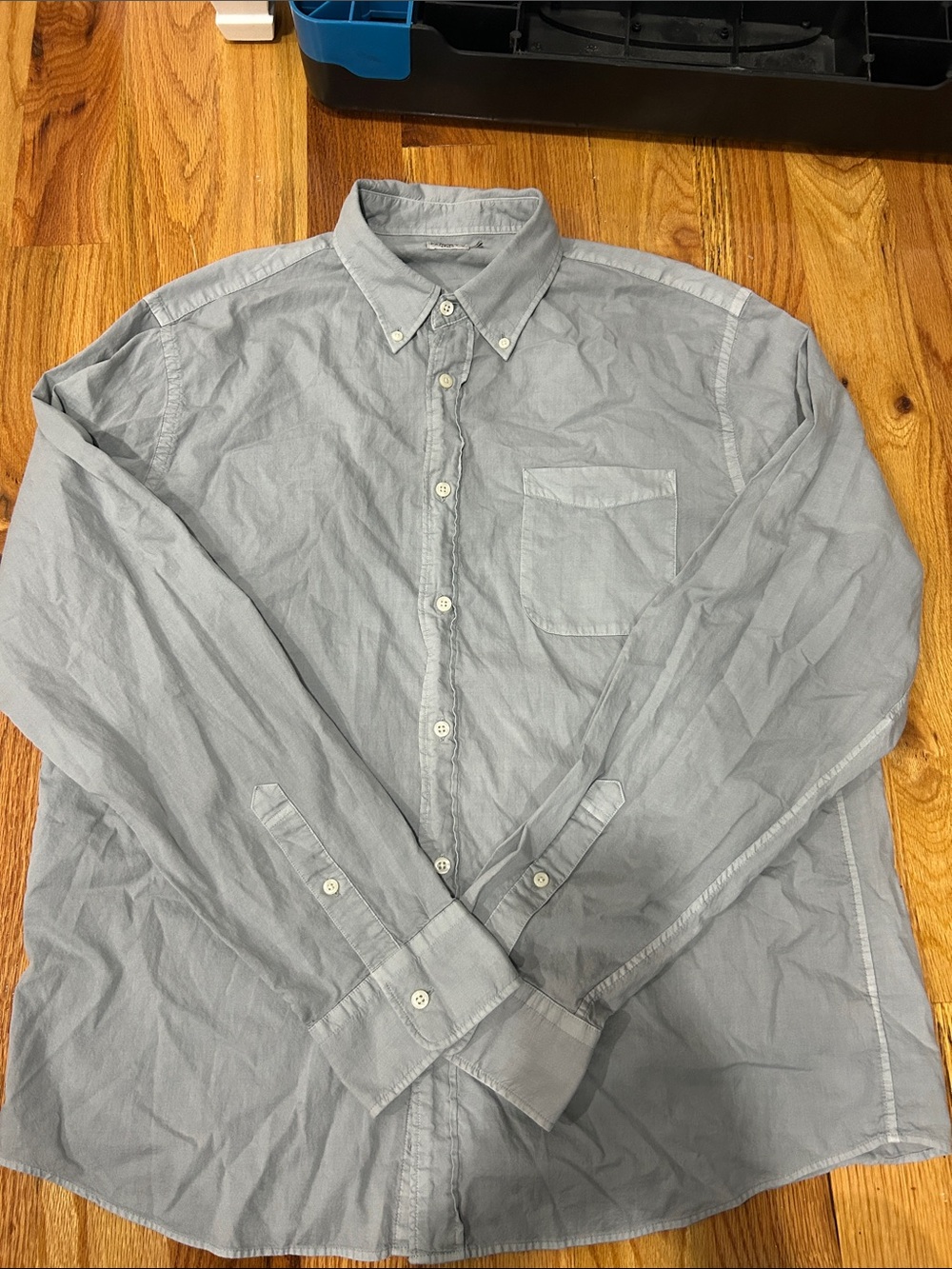 Faherty Men's Light Gray Button-Down Shirt